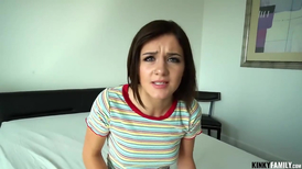 Kinky stepsister gets her wet cunt destroyed by stepbro