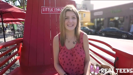 Big tittied teen chooses to bounce on a big dick