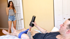 She caught her stepbrother fucking a fleshlight