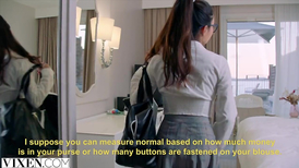 Wild sex scene with subtitles and hot sex