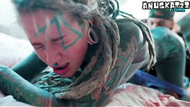 Dreadhead Chick Rectal Rides Ample Bone