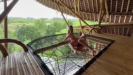 VLOG PORN BALI wrath-fury I get my labia crammed on the terrace of my Airbnb