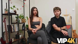 VIP4K.wrath two pretty Lesbos don't mind to having a Threeway with a stranger from the train
